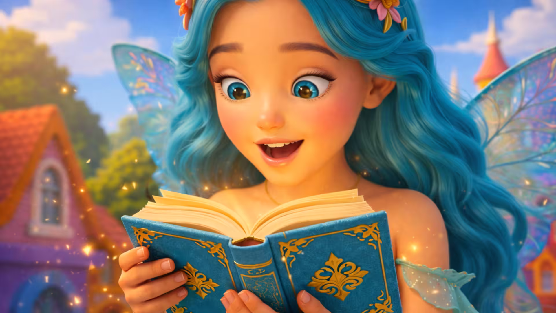 Niña descubriendo el mundo de la lectura con Yoya y Leo