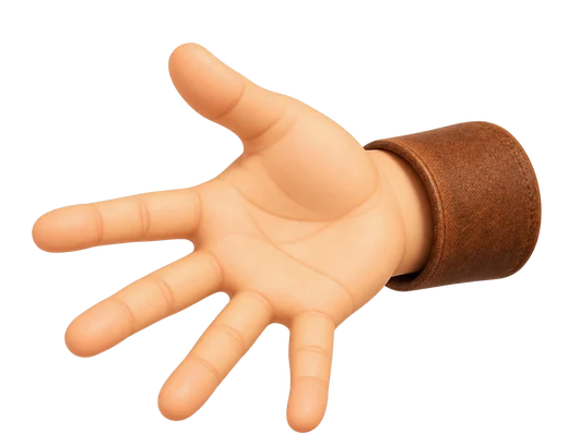 Una mano que muestra el 9